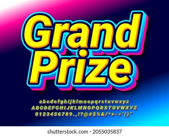 Grand Prize Cool Vibrant Award Text Effect