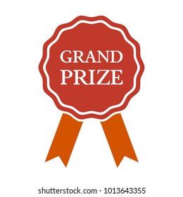 Grand Prize Medal On White Background. Vector Illustration