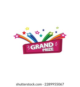 Grand Prize Medal on white background Vector illustration