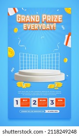 Grand prize poster social media story template