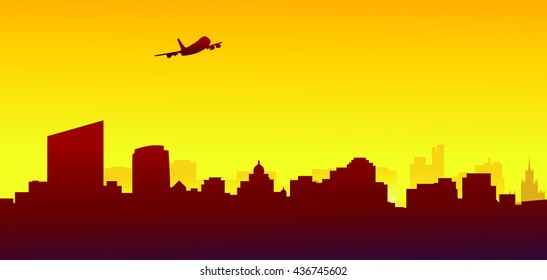 Grand Rapids Morning Sunshine - Vector