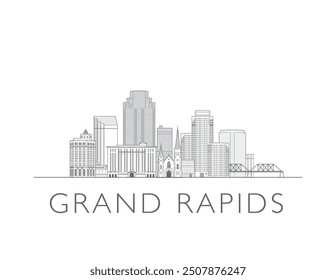 Ilustración vectorial del horizonte de Grand Rapids