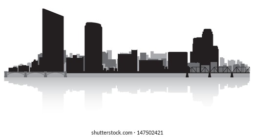 Grand Rapids USA city skyline silhouette vector illustration