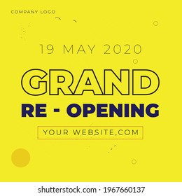 Grand re-opening background Template Design