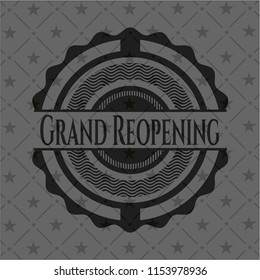 Grand Reopening dark icon or emblem