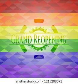 Grand Reopening lgbt colors emblem 