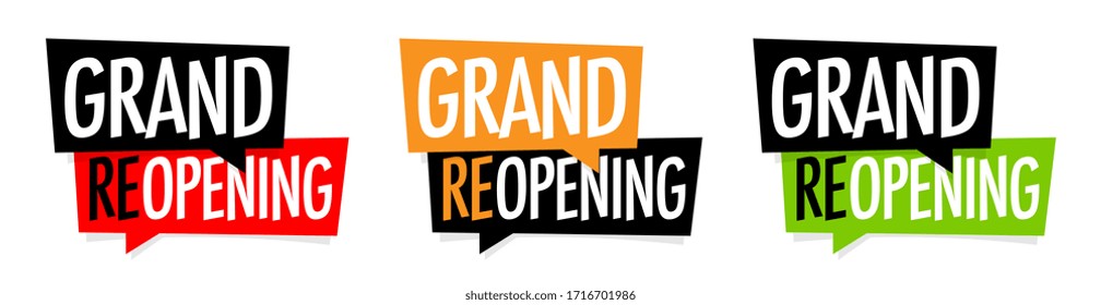 Grand Reopening On Speech Bubble