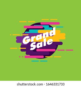grand sale, beautiful greeting card background or template banner with abstract colour for sport theme. vector design illustration