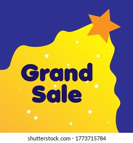 grand sale, beautiful greeting card background or banner with light of lamp theme. vector