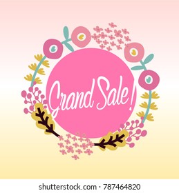 Grand Sale, Beautiful greeting card poster