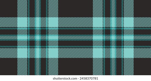 Grand seamless texture pattern, cultural plaid background check. Ethnic textile fabric tartan vector in teal and dark color.