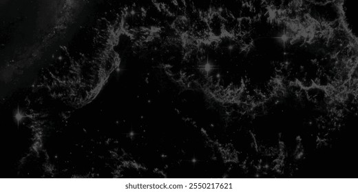 Cenário do grande espaço captando a beleza das nuvens de nebulosas escuras em espiral contra o pano de fundo de uma expansão cósmica intemporal
