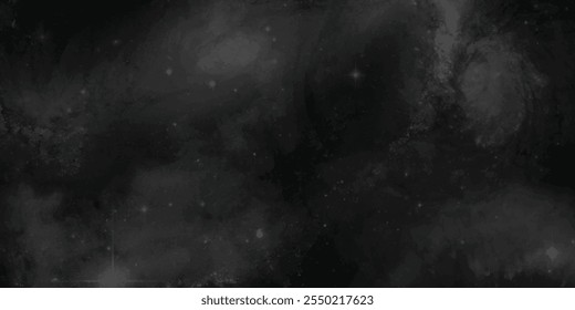 Cenário do grande espaço captando a beleza das nuvens de nebulosas escuras em espiral contra o pano de fundo de uma expansão cósmica intemporal
