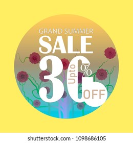grand summer sale vector illustration