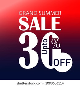grand summer sale vector illustration