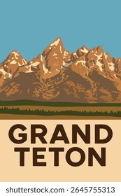 The Grand Teton peaks, towering above alpine lakes and rugged terrain, offer breathtaking views in one of Wyoming’s most iconic national parks