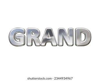 grand text effect vector transparent element