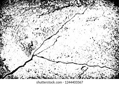 Grand texture of old rough concrete wall with cracks. A template to quickly create a grunge effect in your design. Vector illustration