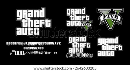 Grand Theft Auto V Grand Theft Auto San Andreas logo Font vector
