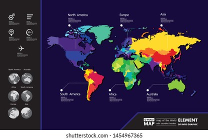 
Grand world map graphic element vector illustration.
