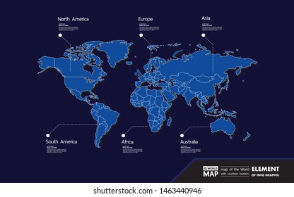 Grand world map graphic element vector illustration.