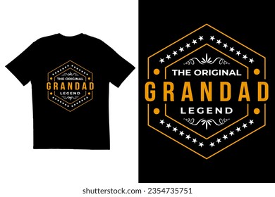 Grandad typography t-shirt design. Creative typography t-shirt design. Grandfather t-shirt design vector