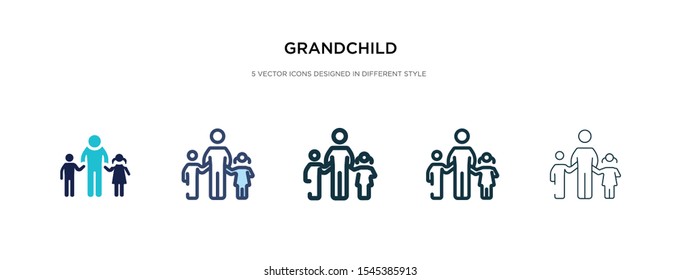 grandchild icon in different style vector illustration. two colored and black grandchild vector icons designed in filled, outline, line and stroke style can be used for web, mobile, ui