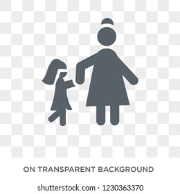 grandchild icon. Trendy flat vector grandchild icon on transparent background from family relations collection. 