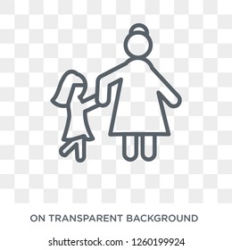 grandchild icon. Trendy flat vector grandchild icon on transparent background from family relations collection. High quality filled grandchild symbol use for web and mobile