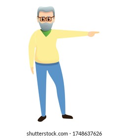 Granddad icon. Cartoon of granddad vector icon for web design isolated on white background