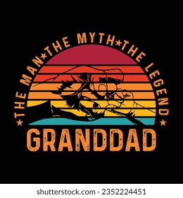 Granddad t shirt design template 2023