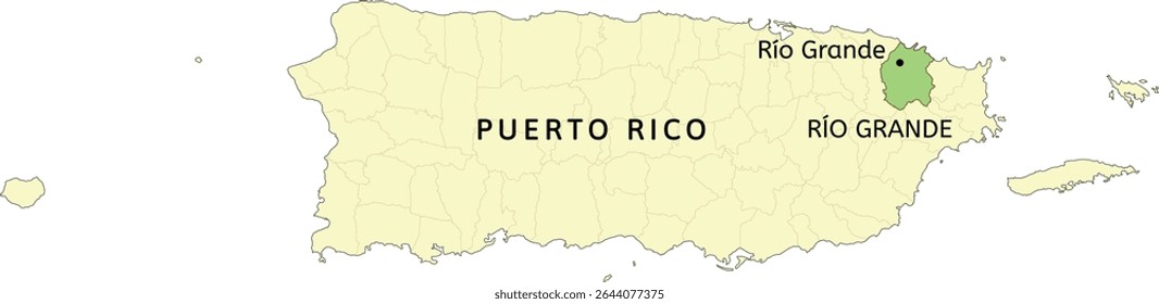 Río Grande municipality and town of Río Grande location on Puerto Rico map