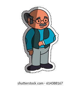 Grandfather adult elder cartoon