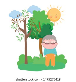 Grandfather cartoon vector design vector illustration