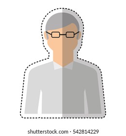 grandfather character isolated icon vector illustration design