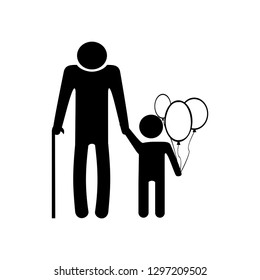 Grandfather and child