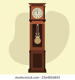 Grandfather clock icon. Clipart image