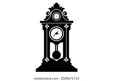  grandfather clock this is a editable eps file vector silhouette illustration