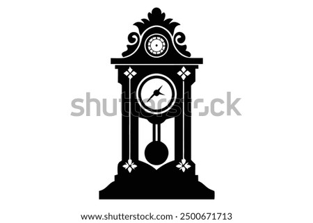  grandfather clock this is a editable eps file vector silhouette illustration