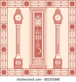 Grandfather Clock, Vector illustration
