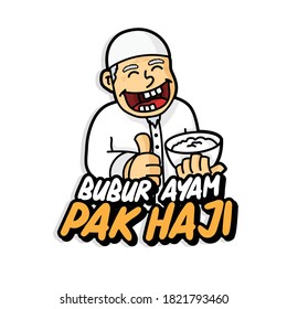 Grandfather with delicious porridge Logo