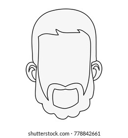 Grandfather face cartoon