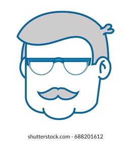 Grandfather faceless cartoon