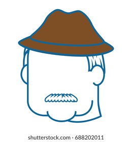 Grandfather faceless cartoon