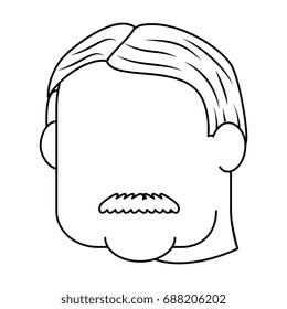 Grandfather faceless cartoon