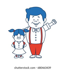 grandfather and girl holding hands together fun