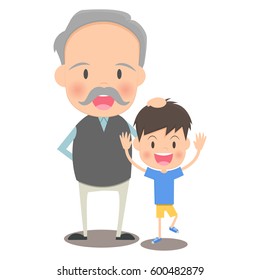 Grandfather and grandchild