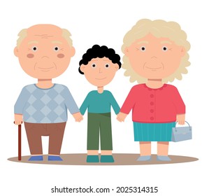 731 Grandson hugging grandfather Stock Illustrations, Images & Vectors ...