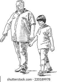 Grandfather and grandson