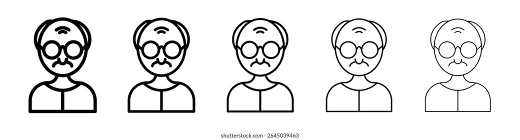 Grandfather icon filled flat sign concept for web design.